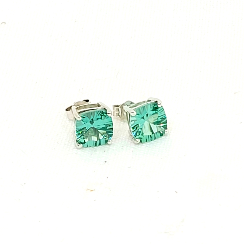 Green Spinel stud earrings